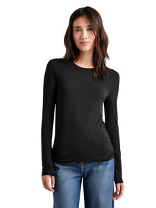 Splendid Long Sleeve Bamboo Tee in Black