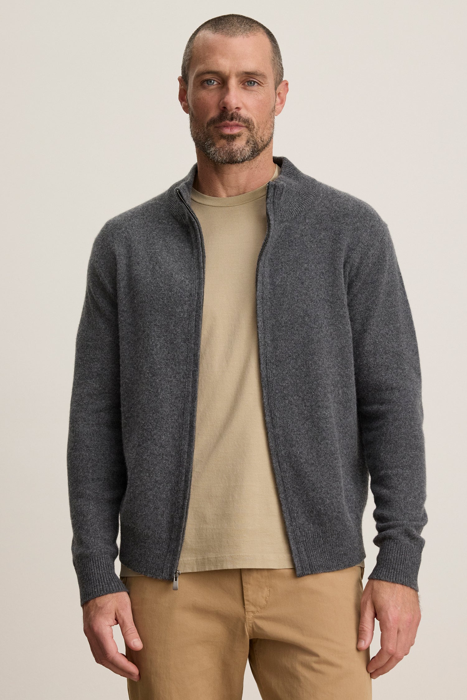 Velvet Men's Dallen02 Full Zip Sweater - Storm