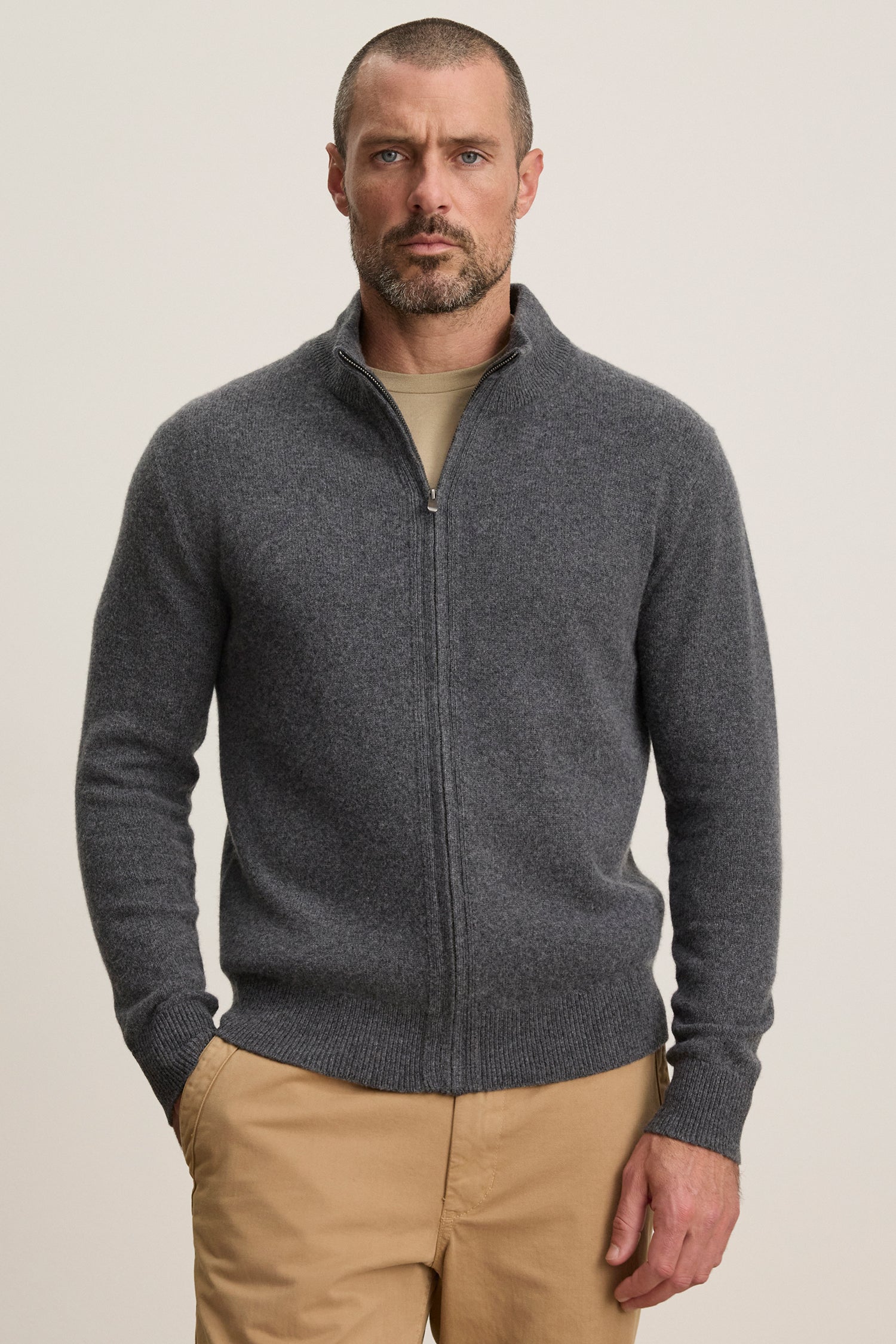 Velvet Men's Dallen02 Full Zip Sweater - Storm