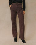 bella dahl Sydney wide leg pant in chestnut brown