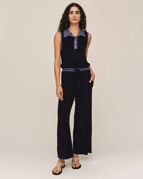Bella Dahl Crop Wide Leg Pant in Nautical Night