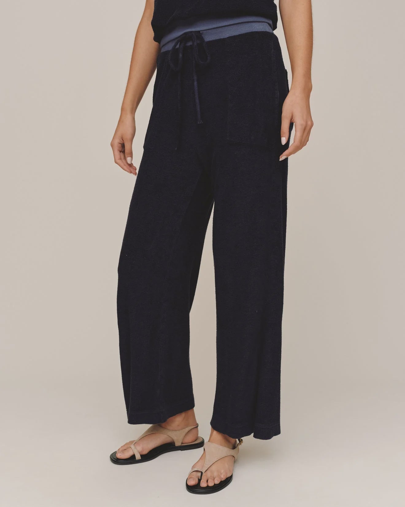 Bella Dahl Crop Wide Leg Pant in Nautical Night