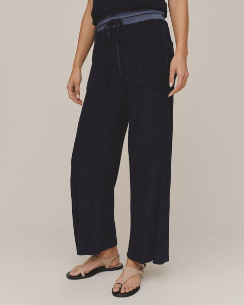 Bella Dahl Crop Wide Leg Pant in Nautical Night