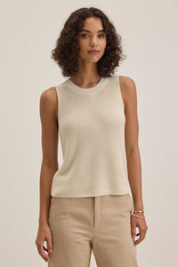 Velvet Muna07 Textured Cotton Sweater in Ivory