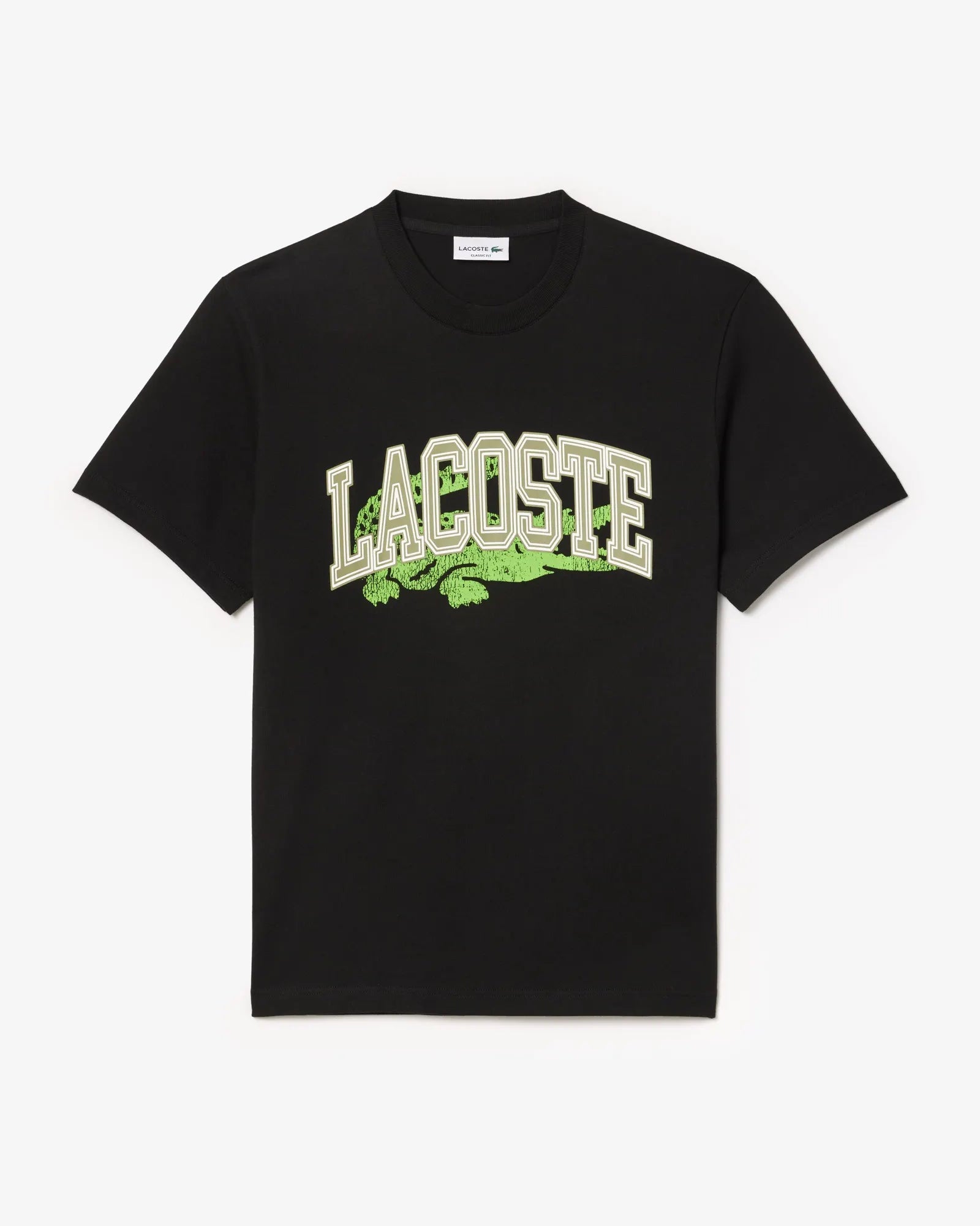 Lacoste Logo Cotton Jersey Signature T-Shirt - Black