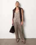 Bella Dahl Triple Pleated Wide Leg Pant in Moon