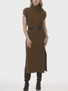 Splendid Marigold Sweater Dress in Dark Saddle