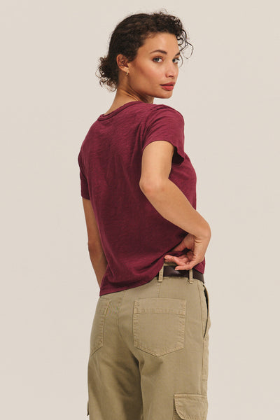 Velvet Marika Short Sleeve Shirt in Cabernet