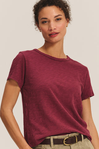 Velvet Marika Short Sleeve Shirt in Cabernet