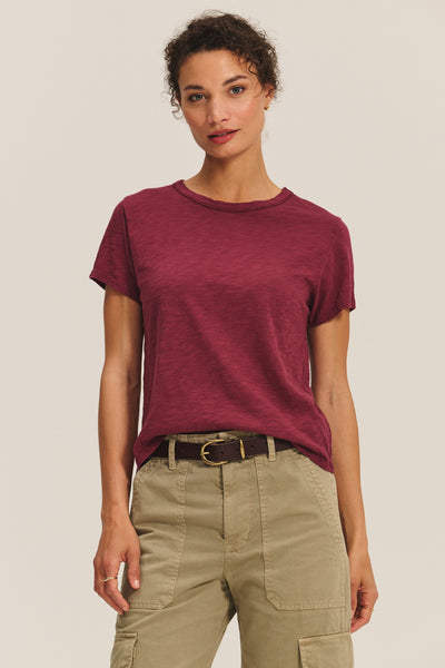 Velvet Marika Short Sleeve Shirt in Cabernet