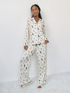 Splendid Flora Pillow Soft PJ Set in Santa Paws