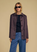 Velvet Wendolyn Faux Suede Jacket in Mole