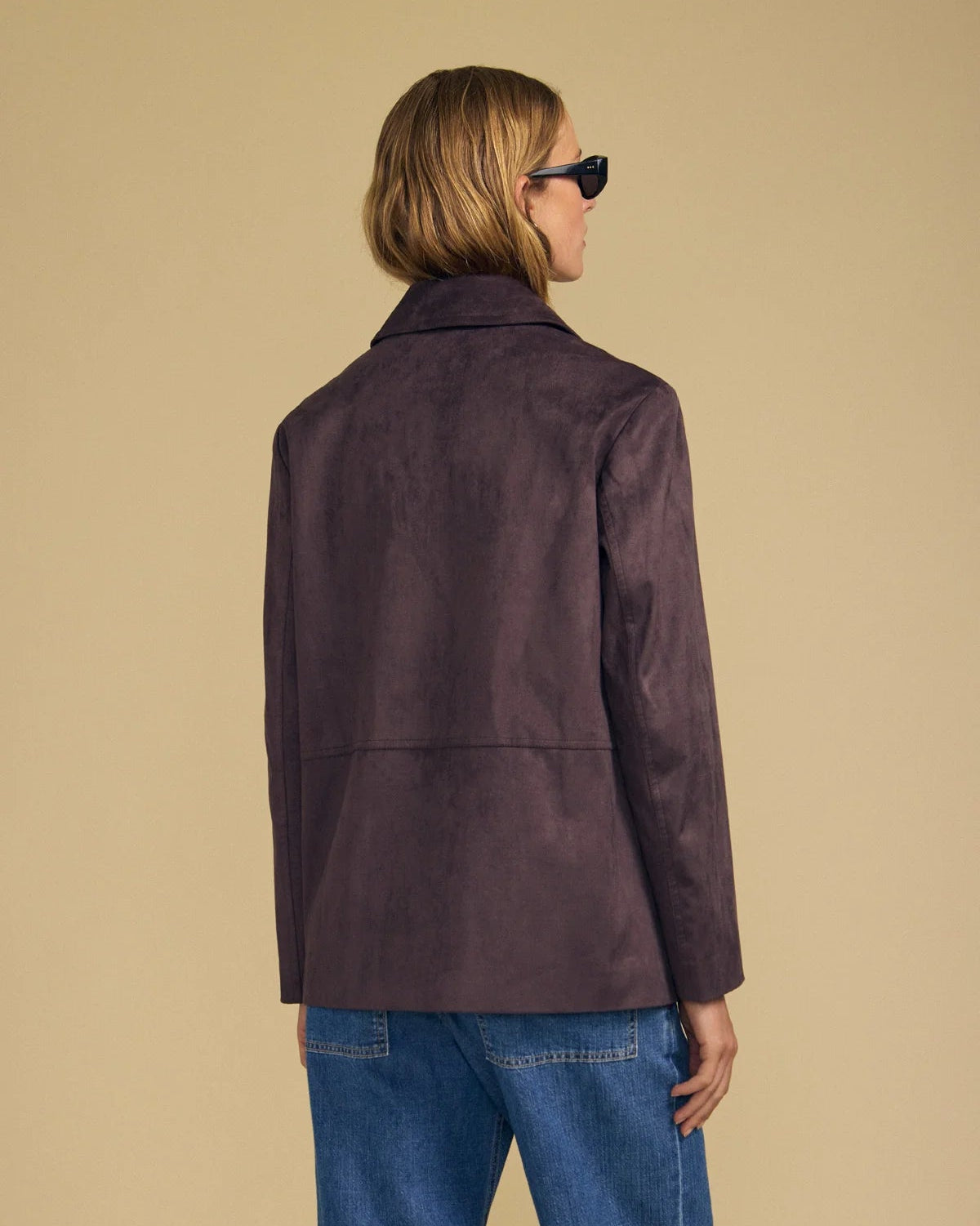 Velvet Wendolyn Faux Suede Jacket in Mole