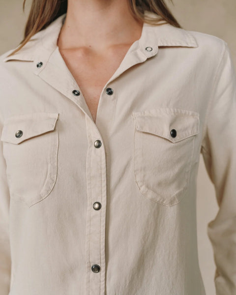 Bella Dahl Western Shirt in Moon Stone