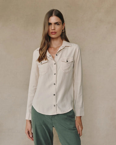 Bella Dahl Western Shirt in Moon Stone