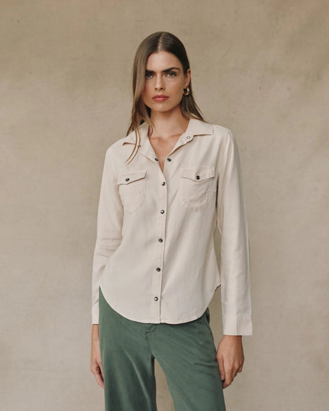 Bella Dahl Western Shirt in Moon Stone