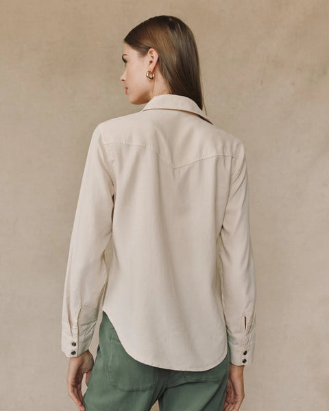 Bella Dahl Western Shirt in Moon Stone