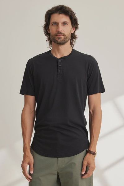 Velvet Men's Fulton Classic Whisper Henley - Black