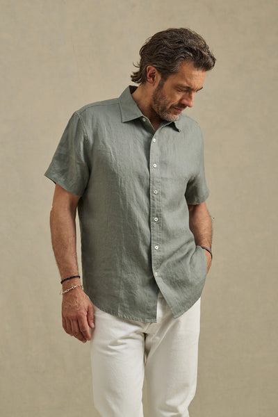 Velvet Men's Linen SS Shirt - Amazon