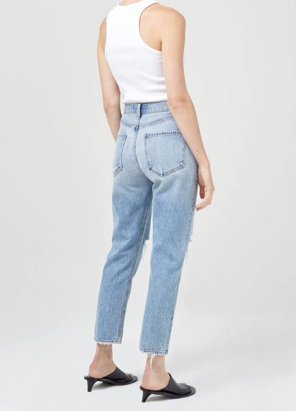 AGOLDE Riley High Rise Straight Crop Jean in Blitz