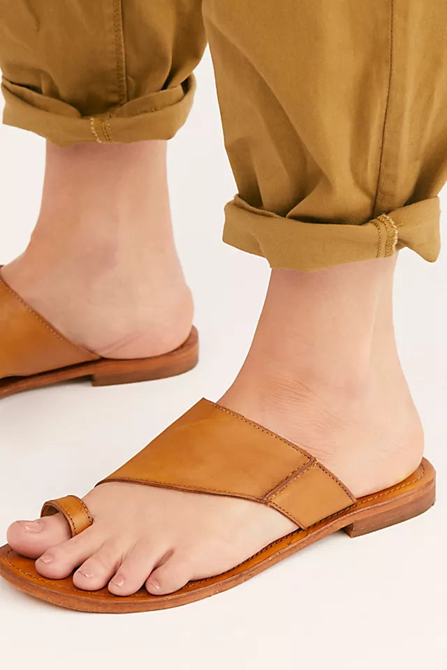 Free People Sant Antoni Slide Shoe in Saffron