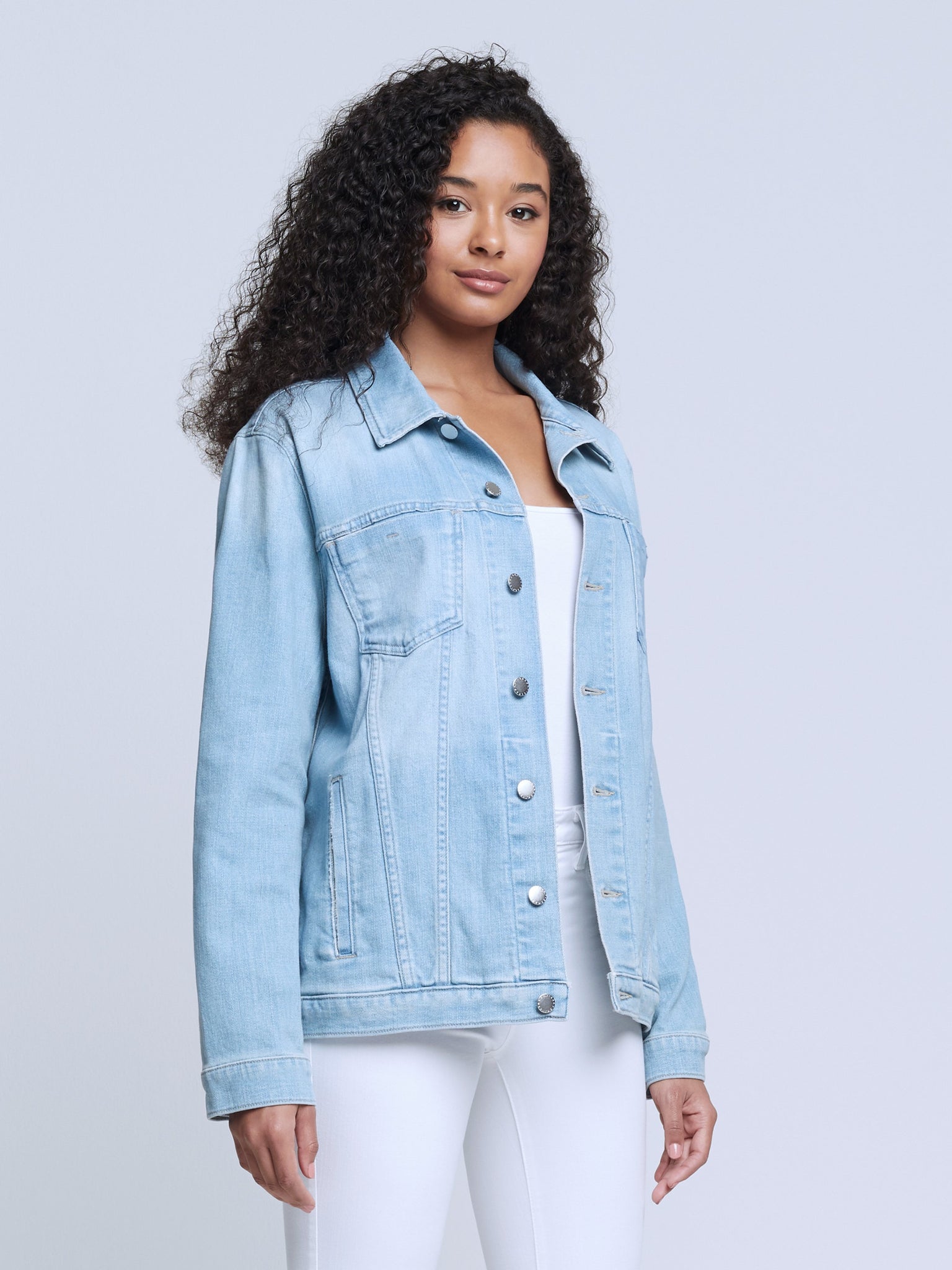 L'AGENCE Karina Oversized Jacket in Sierra