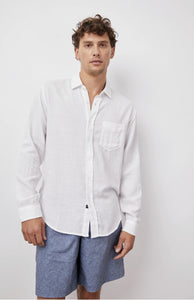 Rails Men's Wyatt L/S - White