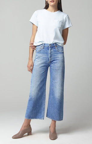 Citizens of Humanity Sacha  Hi Rise Wide Leg Cropped Jean in Tularosa