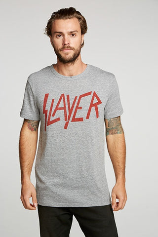 Chaser Mens Slayer Triblend S/S Tee - Streaky Grey