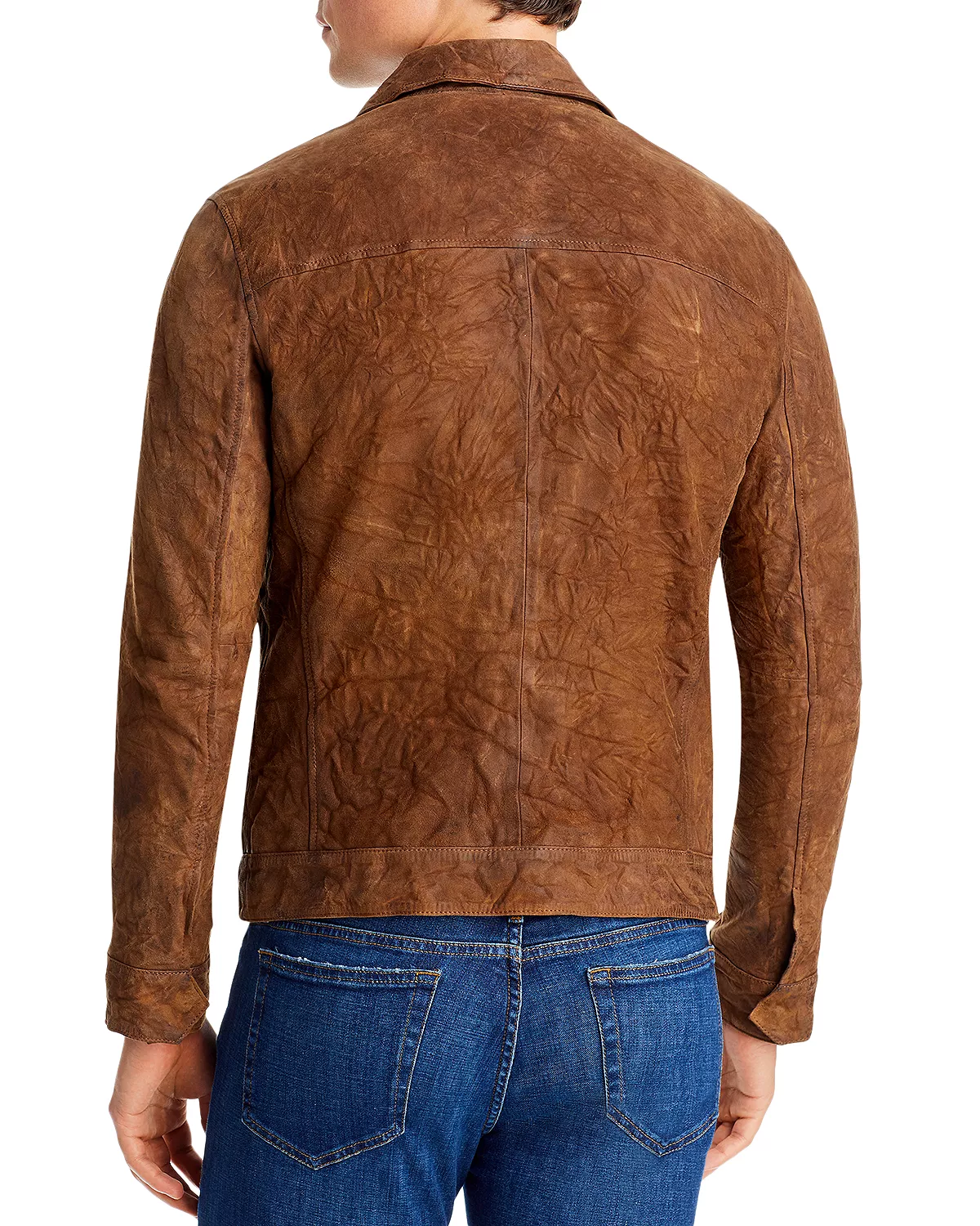 John Varvatos JAY Blouson Leather Jacket - Light Ghurka