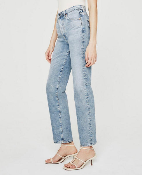 AG Alexxis High Rise Straight Jean in 23 Year Facade