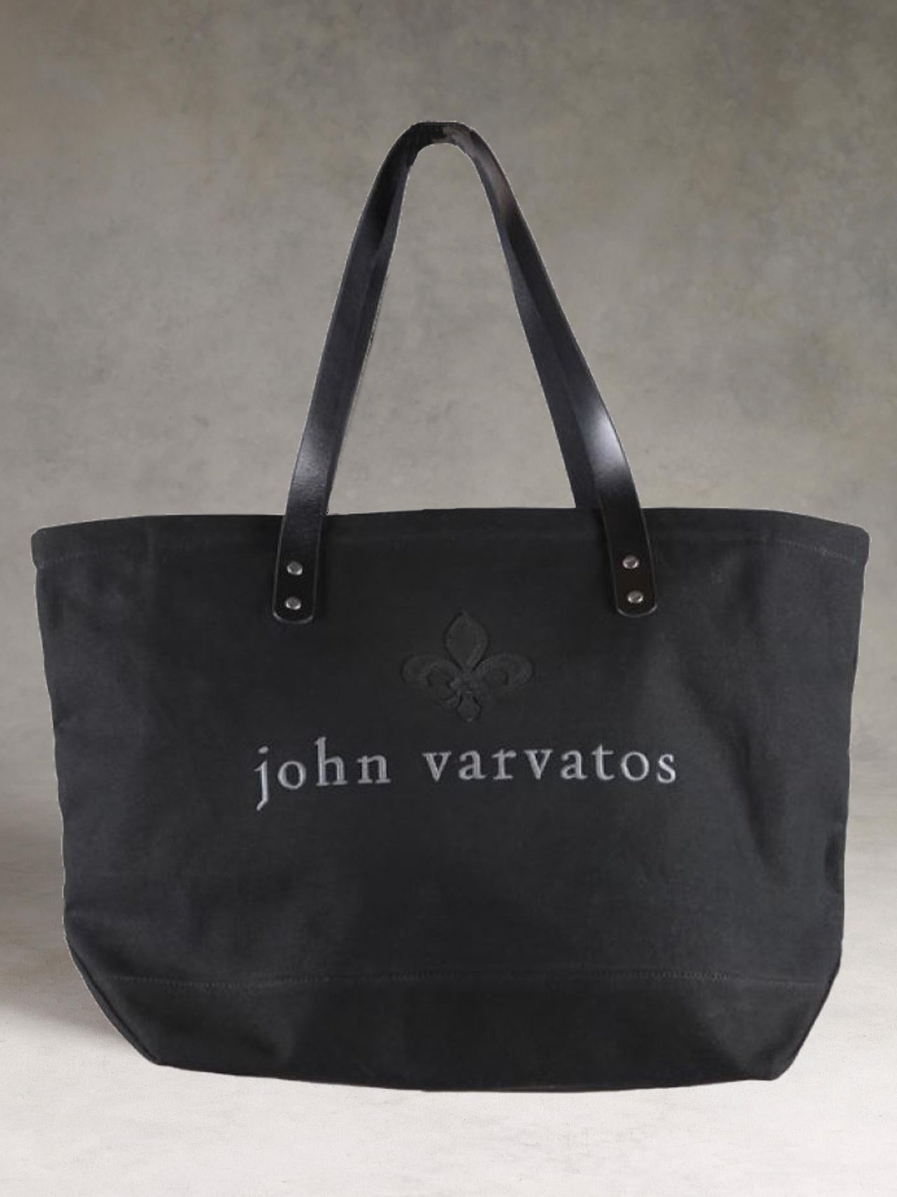 John Varvatos Canvas Tote Bag - Black
