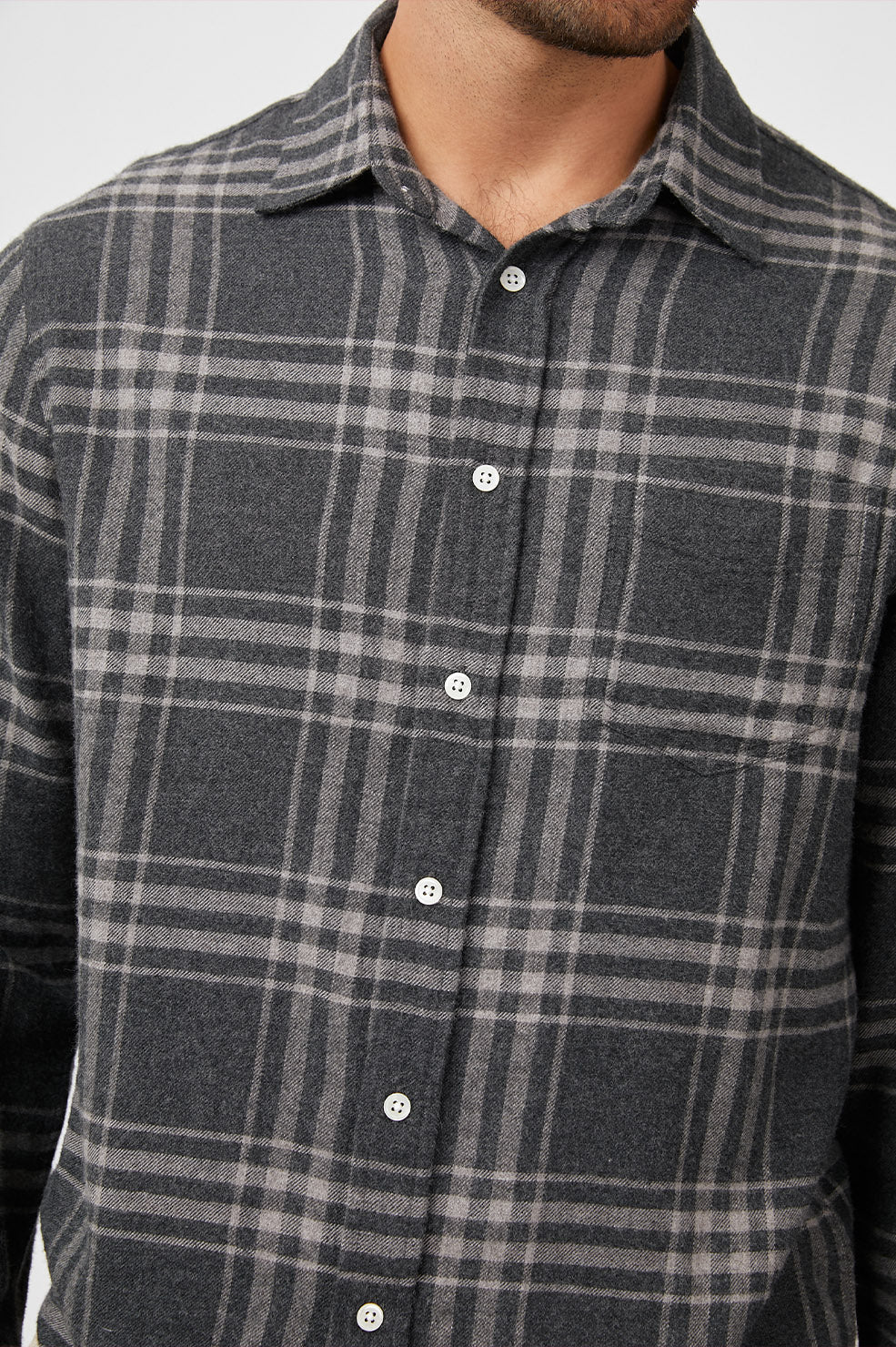 Rails Men's Lennox Shirt - Charcoal Wraith Melange