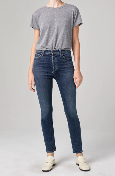 Citizens of Humanity Olivia Hi Slim Ankle Jean in Ocean Front