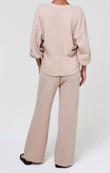 Citizens of Humanity Nia Wide Leg Lounge Pant in Nougat