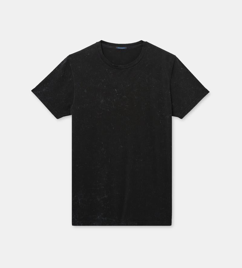 Patrick Assaraf Pima Cotton Crew Vintage Wash - Black