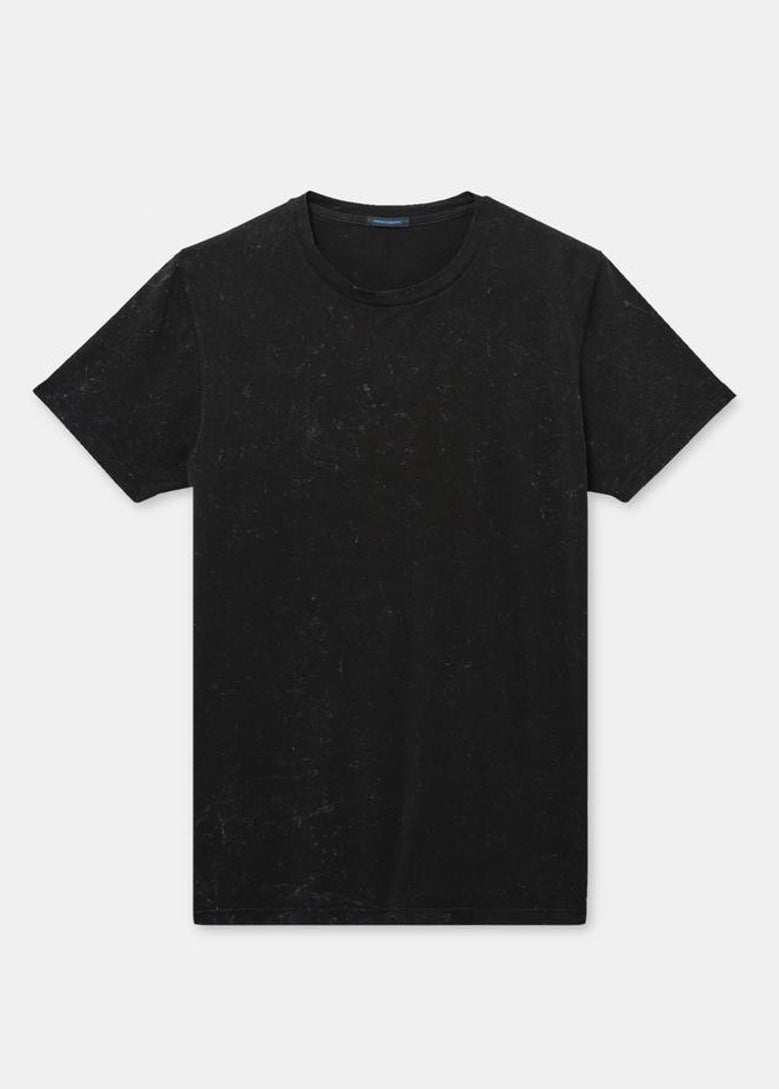 Patrick Assaraf Pima Cotton Crew Vintage Wash - Black