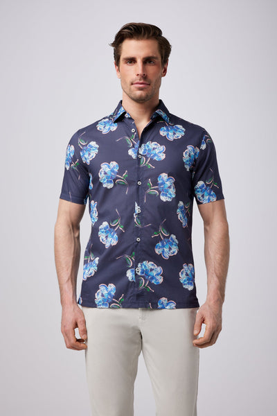 Good Man Brand SS Big On-Point Shirt Woven Print - Navy Painted Peony