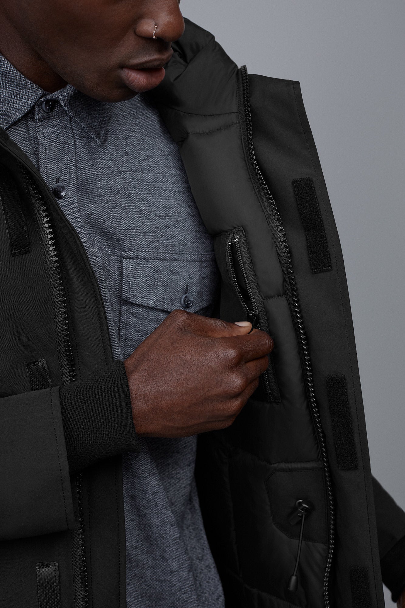 Canada Goose Men's Langford Parka Black Label Heritage - Black