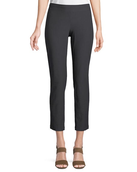 Eileen Fisher Washable Crepe Slim Ankle Pant - Graphite
