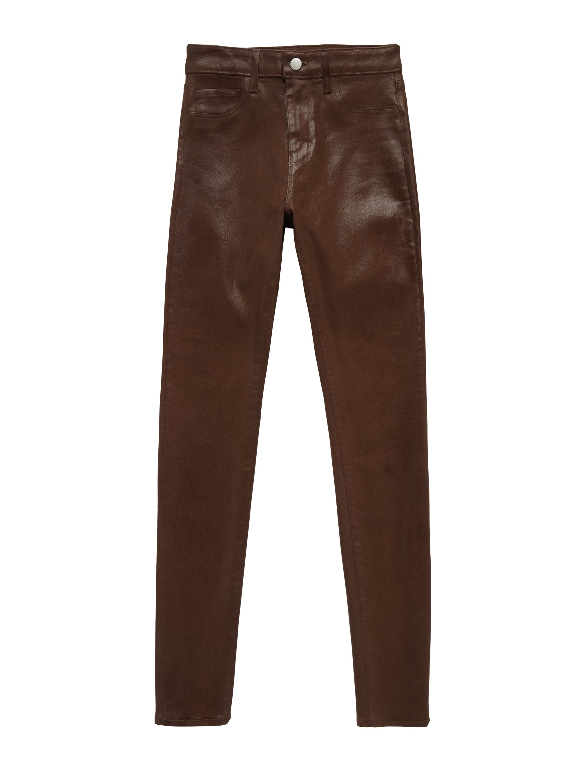 L'AGENCE Marguerite Hi Rise Skinny in Dark Mocha Coated