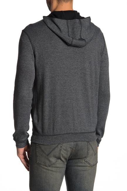 John Varvatos L/S Zip Double Knit Hoodie
