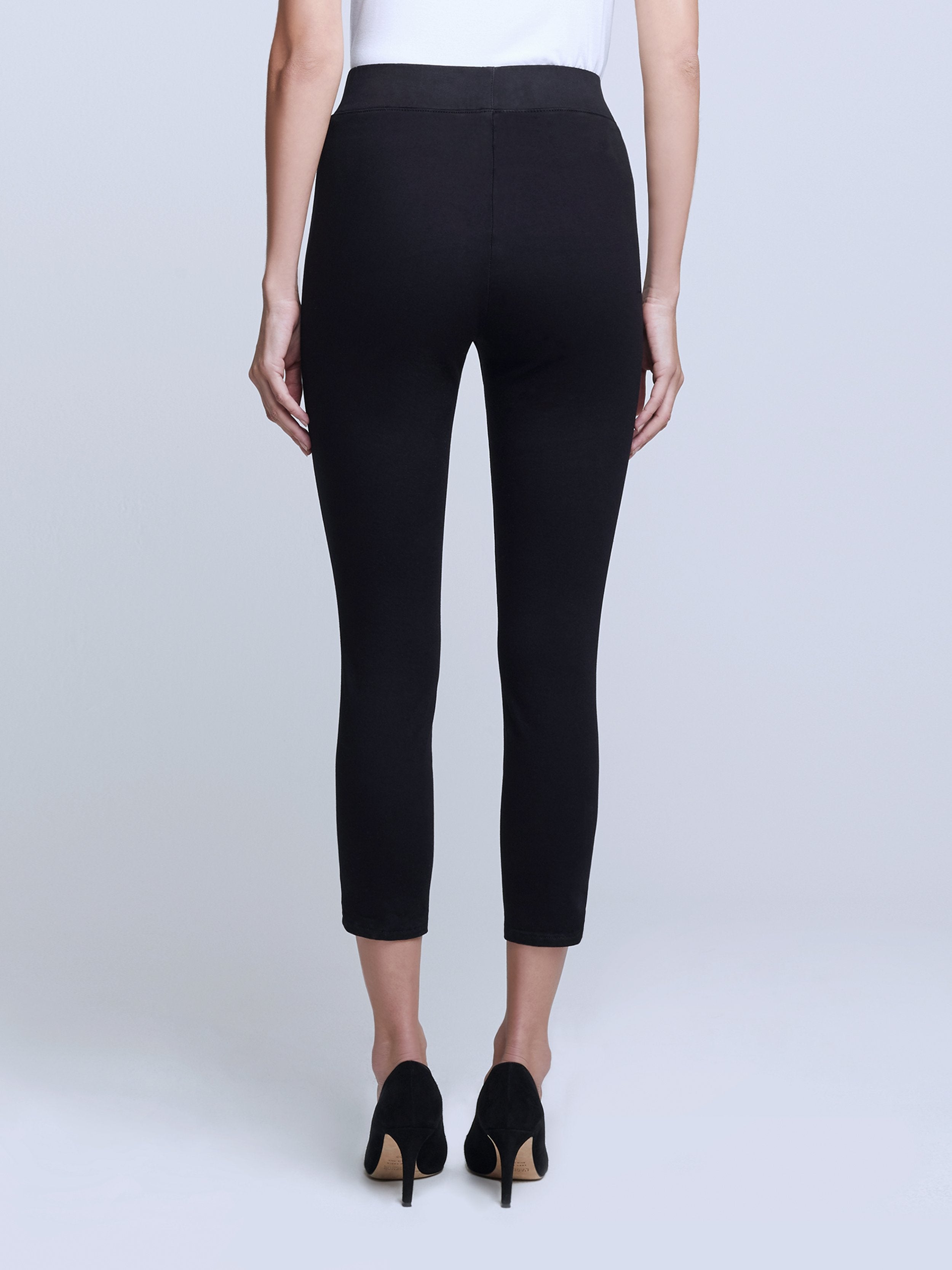 L'AGENCE Rosalie High Rise Pedal Pusher in Black