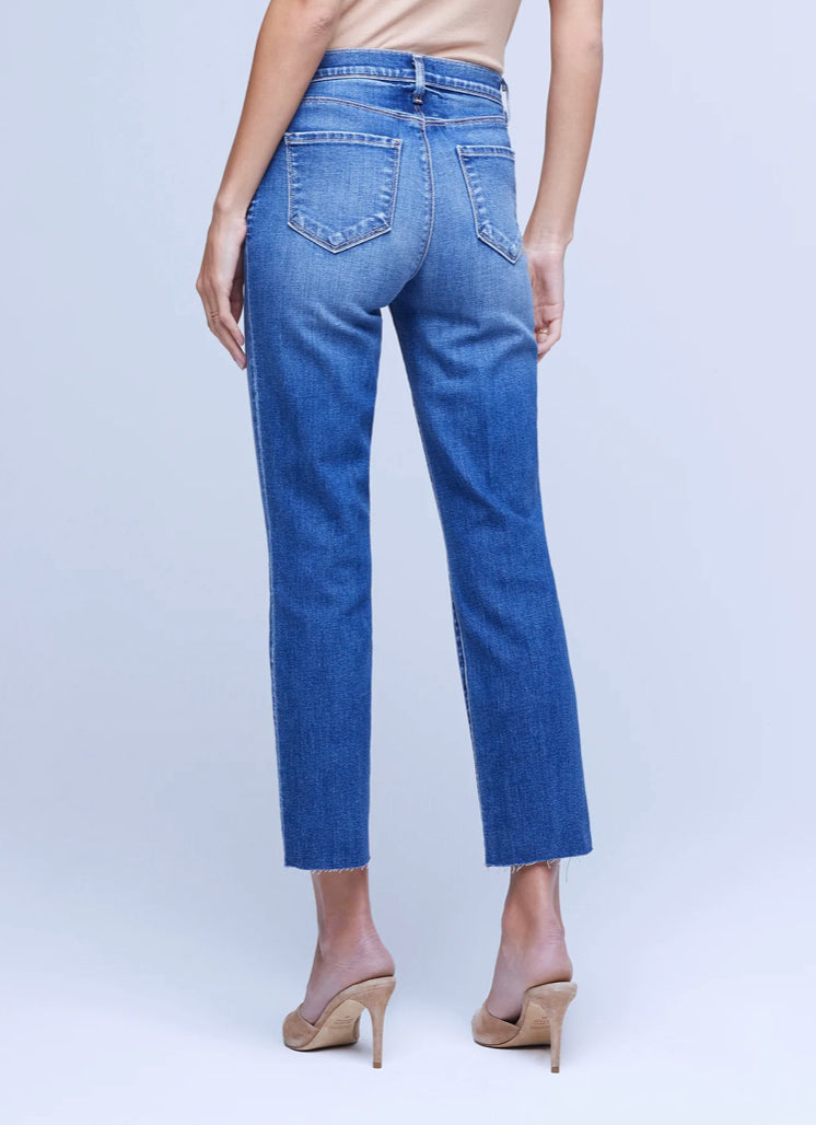 L’AGENCE Sada H/R Crop Slim Jean in Cambridge