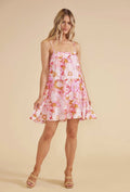 Mink Pink Josie Tiered Strappy dress in Pink Floral