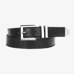 Brave Mina Nappa leather belt in black with silver buckle