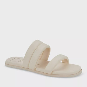 Dolce Vita Adore Italian-Made Low Slide in ivory leather