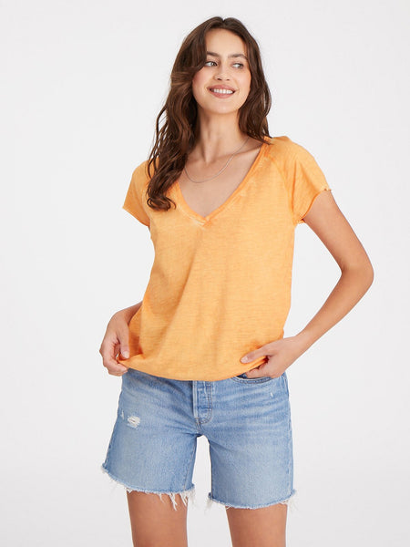 Sanctuary Lou V-neck T-shirt in Prickly Pear