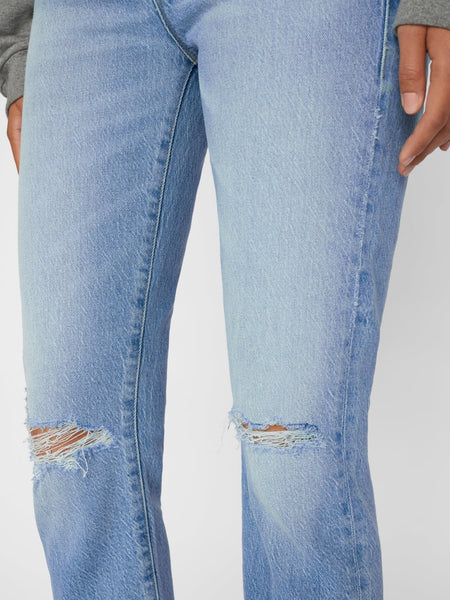FRAME Le High Straight Jean in DeMarco Rips