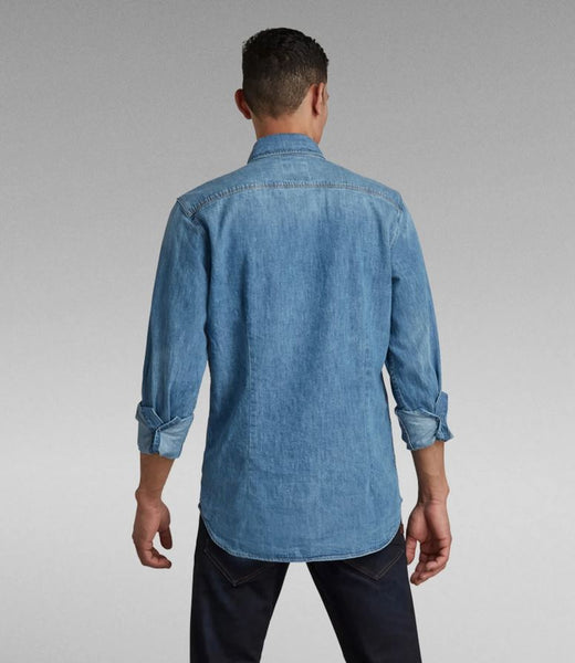 G-STAR 3301 Slim L/S Denim Shirt - Medium Aged